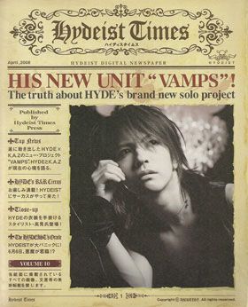 VAMPS(HYDE) ファンクラブ会報 Hydeist Times vol.010