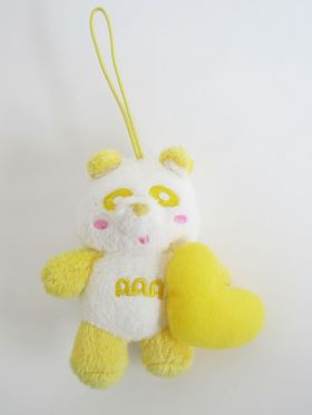 AAA(トリプルエー) アミューズメント景品 え～パンダハートマスコット(黄)