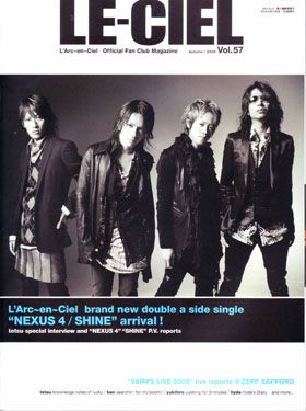 L'Arc～en～Ciel(ラルク)  ファンクラブ会報 LE-CIEL vol.57