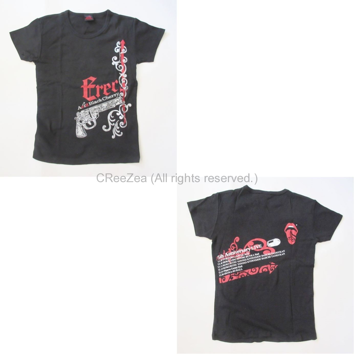 買取 Acid Black Cherry Abc 5th Anniversary Live Erect Tシャツ レディース アーティストショップjp