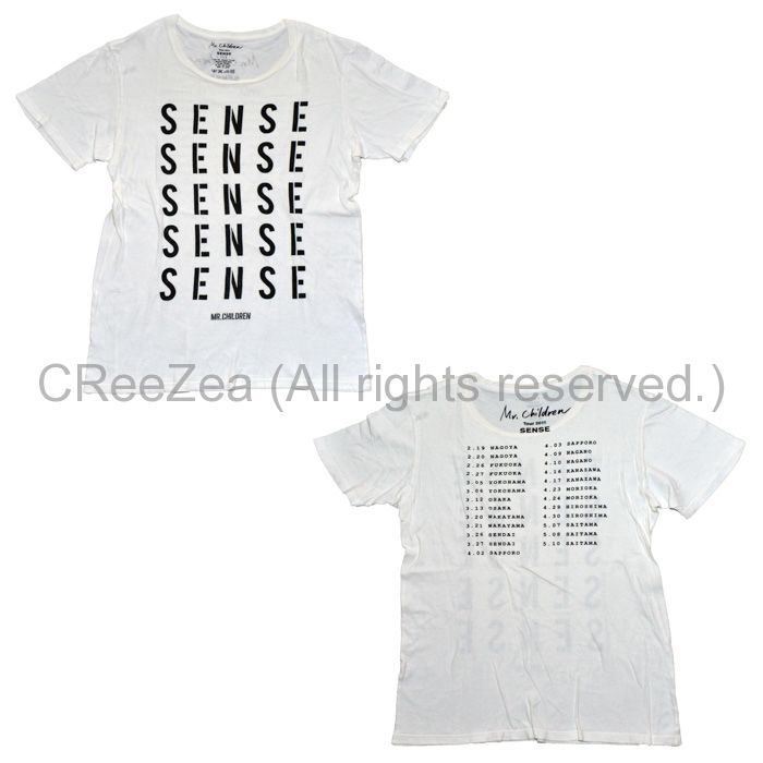 ミスチル、Mr.Children、スタッフTシャツSENSE ミスチル、Mr.Children、スタッフTシャツSENSE