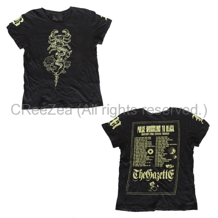 買取】the GazettE(ガゼット) TOUR 2007-2008 STACKED RUBBISH[Pulse Wriggling To  Black] Tシャツ ブラック || アーティストショップJP