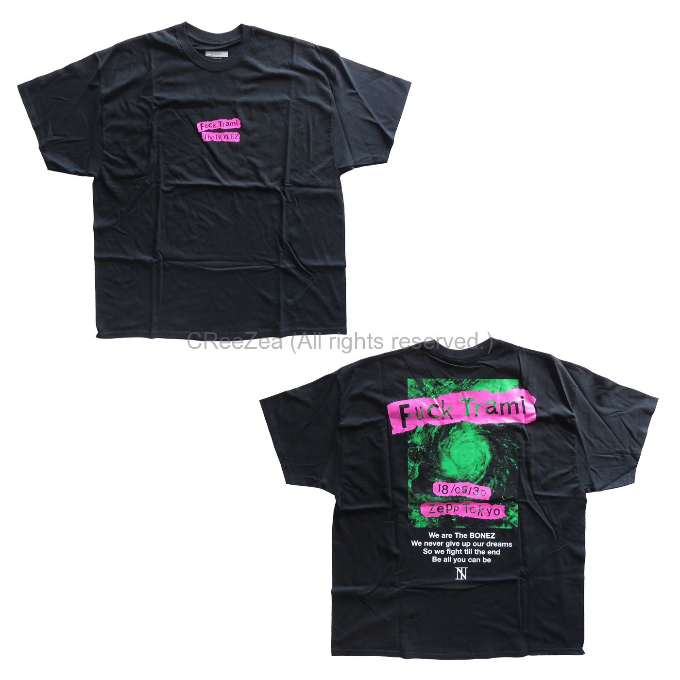 KOMThe BONEZ SHADOWS DYS Tシャツ ロンT 黒 M ザボーンズ