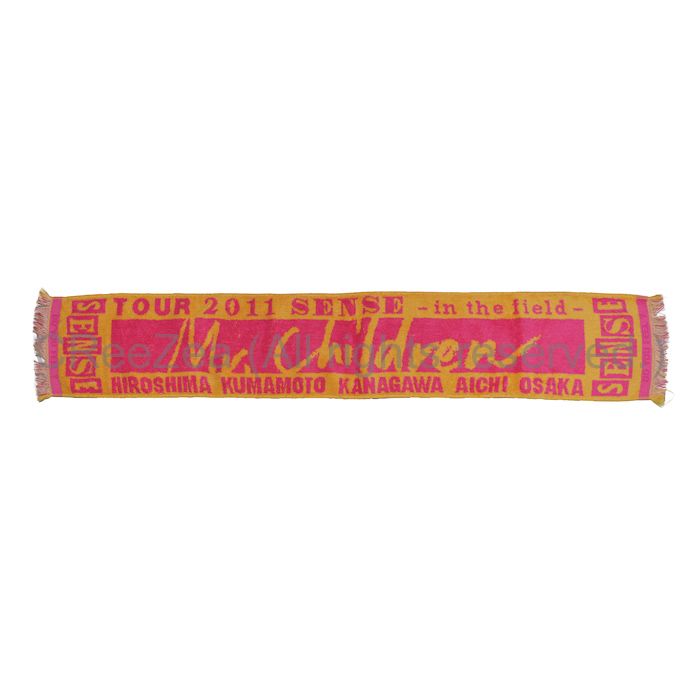 買取】Mr.Children(ミスチル) STADIUM TOUR 2011 SENSE -in the field- ジャガード マフラータオル  ピンク || アーティストショップJP