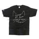 miwa(ミワ) miwa -39 live tour- “yaneura-no-neko” Tシャツ ブラック ネコ