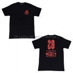 氷室京介(ヒムロック) 20th ANNIVERSARY TOUR 2008 JUST MOVIN' ON Tシャツ ブラック×レッド