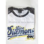 水樹奈々(NANA) LIVE DIAMOND 2009 Tシャツ LIVE DIAMOND 2009 ラグラン ホワイト×ネイビー L