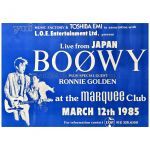 BOOWY(ボウイ) ポスター 1985年ロンドン公演 マーキー・クラブ MARQUEE CLUB RONNIE GOLDEN 告知 レプリカ 復刻2012