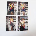 森高千里(もりたかちさと) その他 写真 プロマイド 4枚セット J ライブ 青×黄色衣装 初期