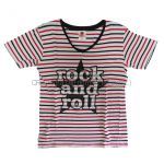 B'z(ビーズ) LIVE-GYM Pleasure 2013 -ENDLESS SUMMER- ボーダーVネック R＆R Tシャツ