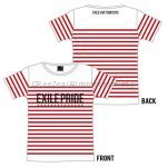 EXILE(エグザイル) EXILE LIVE TOUR 2013 “EXILE PRIDE” ボーダーTシャツ　レッド