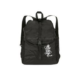 リップ生地リュック《黒》