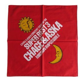 CHAGE&ASKA(チャゲアス) CONCERT TOUR 95-96 SUPER BEST 3 MISSION IMPOSSIBLE バンダナ ハンカチ レッド