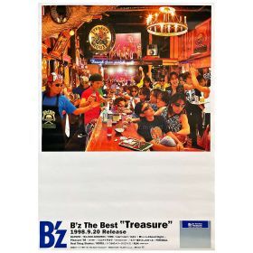 B'z(ビーズ) ポスター The Best Treasure 1998 告知