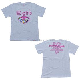 E-girls(イー・ガールズ) LIVE TOUR 2014 『COLORFUL LAND』 Tシャツ ホワイト ダイヤモンド