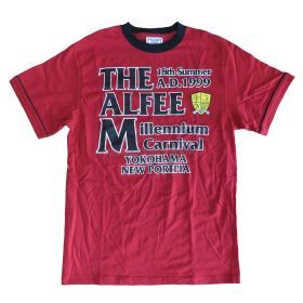 THE ALFEE(ジ・アルフィー) A.D.1999 MILLENNIUM CARNIVAL ユニフォーム Tシャツ レッド