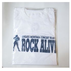 森高千里(もりたかちさと) LIVE ROCK ALIVE (1993) Tシャツ ホワイト