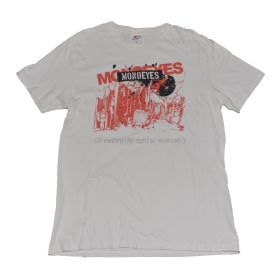 MONOEYES(モノアイズ) その他 Tシャツ ホワイト オレンジ×ブラックロゴ