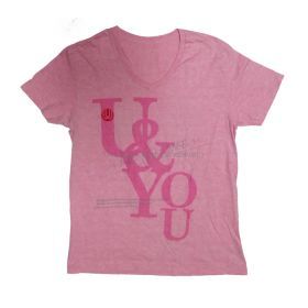 UVERworld(ウーバーワールド) 47/47 TOUR 2011 Tシャツ Vネック ピンク