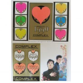 COMPLEX(吉川晃司 布袋寅泰 ) ROMANTIC 1990 TOUR A4 ステッカーシート 2枚セット